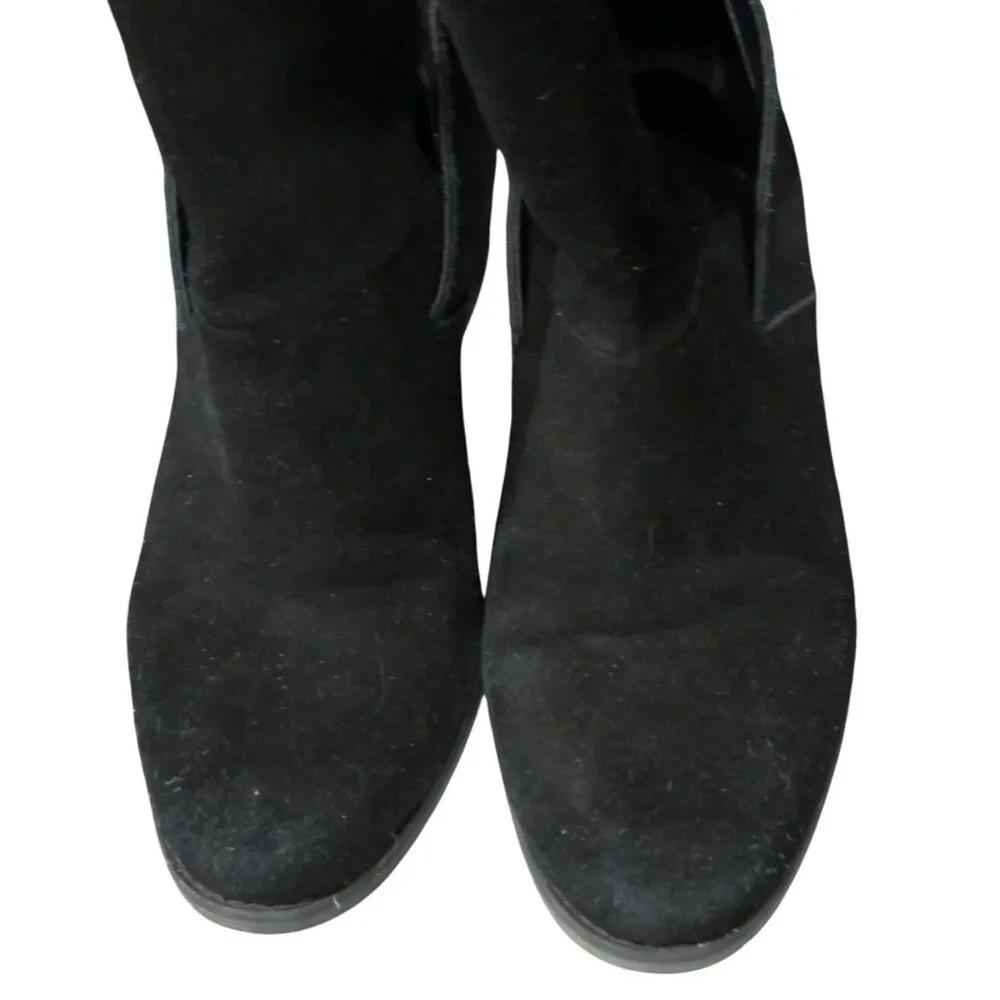 Me Too! Zest Black Micro Vegan Suede Leather Ankle Booties Boots size 7
